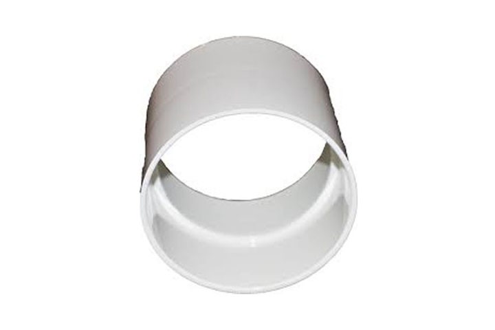 white color astm socket coupler isolated on white background